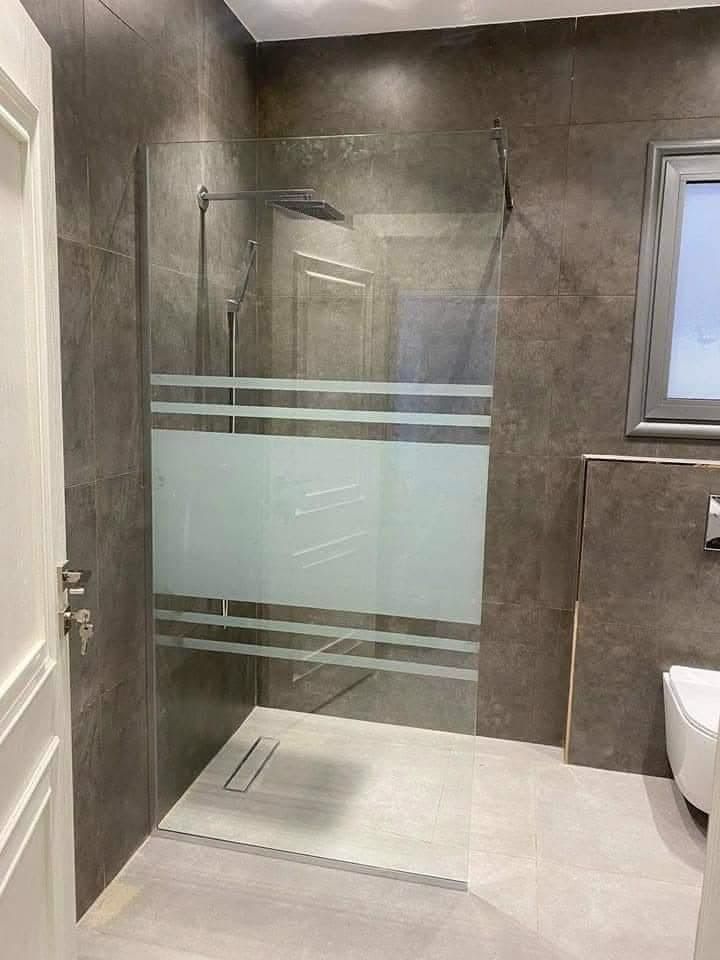 Paroi de douche sérigraphiée sur mesure